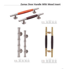 Zamac Door Handle with Wood Insert